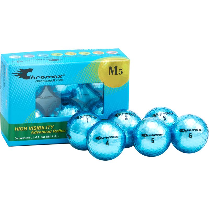 Metallic Blue M5  - 6-Pack Personalized Golf Balls
