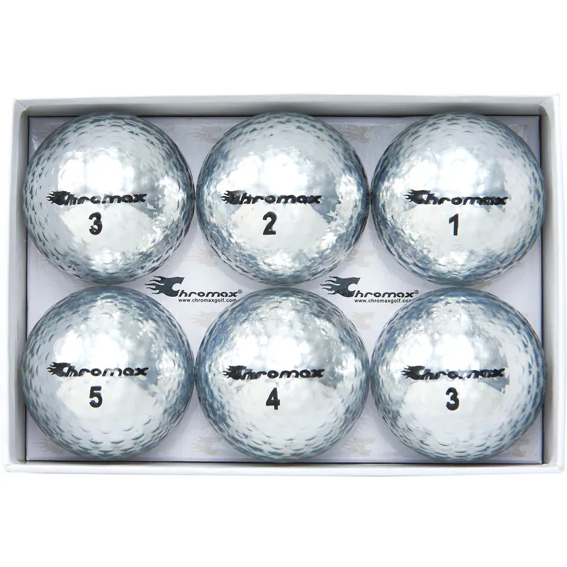 Chromax Metallic Silver M5 Golf Balls - 6-Pack - Golfballs.com
