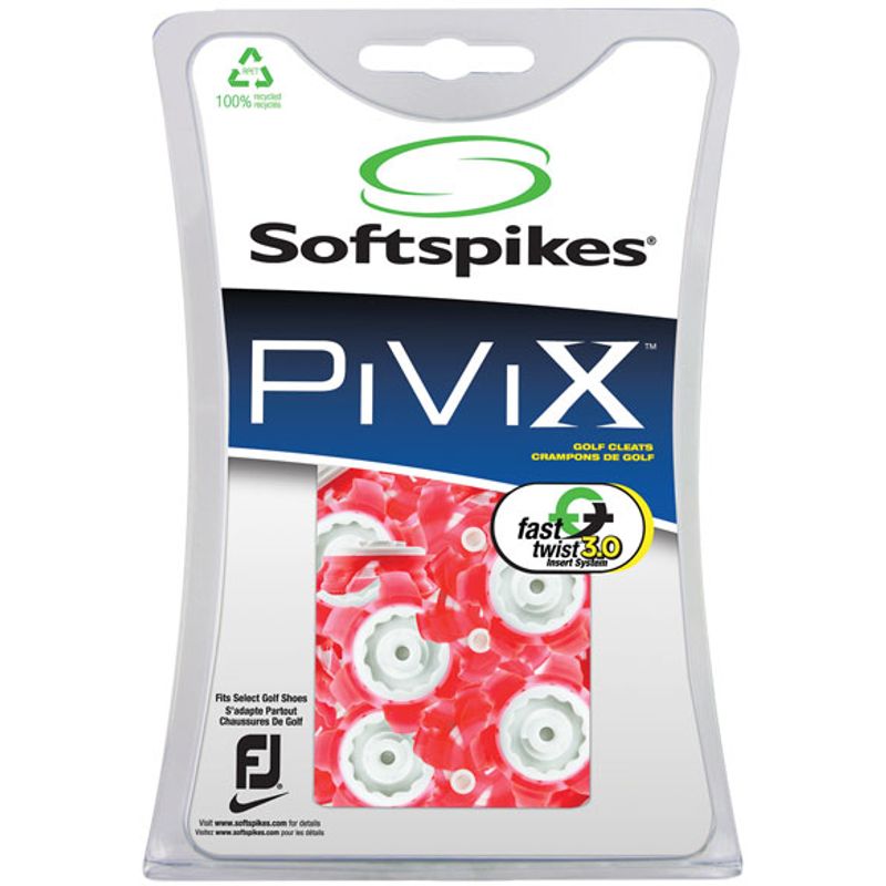Softspikes Pivix Golf Spikes - Fast Twist 3.0 - Red