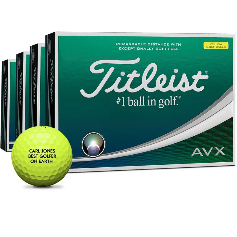 Titleist AVX Yellow Golf Balls - Buy 3 DZ Get 1 DZ Free