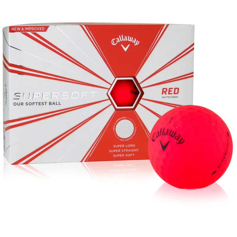Callaway Golf Prior Generation Supersoft Matte Red Golf Balls