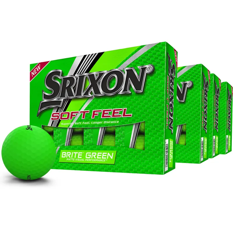 Srixon Soft Feel Brite Green Golf Ball - Buy 2 Get 2 Free - Golfballs.com