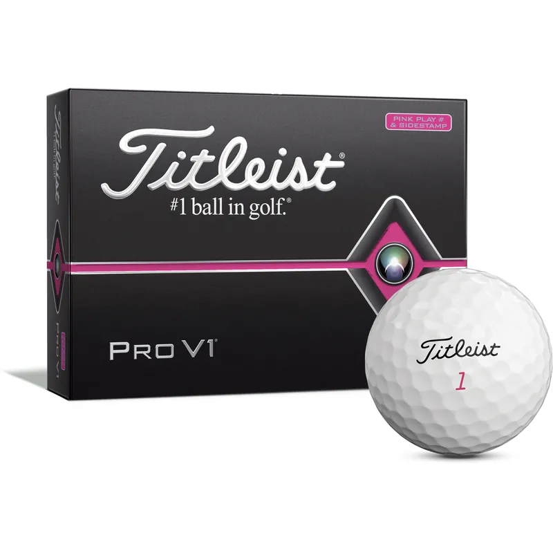 Titleist Prior Generation Pro V1 Pink Play & Sidestamp Golf Balls