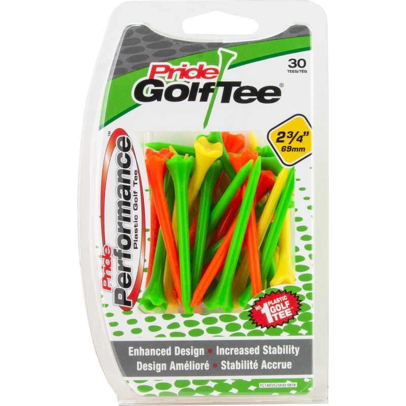 Pride Sports Pride Performance Plastic 2 3/4 Inch Tees - 30 Count - Fruit Mix