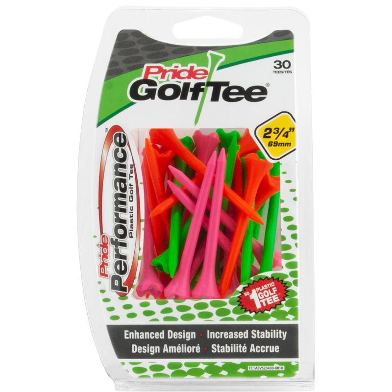 Pride Sports Pride Performance Plastic 2 3/4 Inch Tees - 30 Count - Citrus Mix
