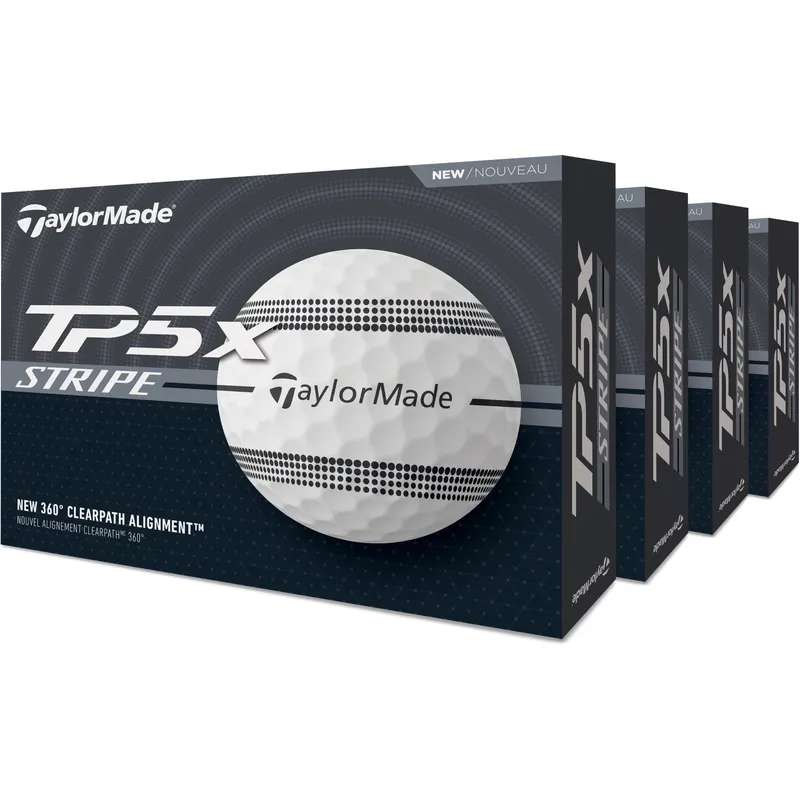 TaylorMade TP5x Stripe Golf Balls - Buy 3 DZ Get 1 DZ Free