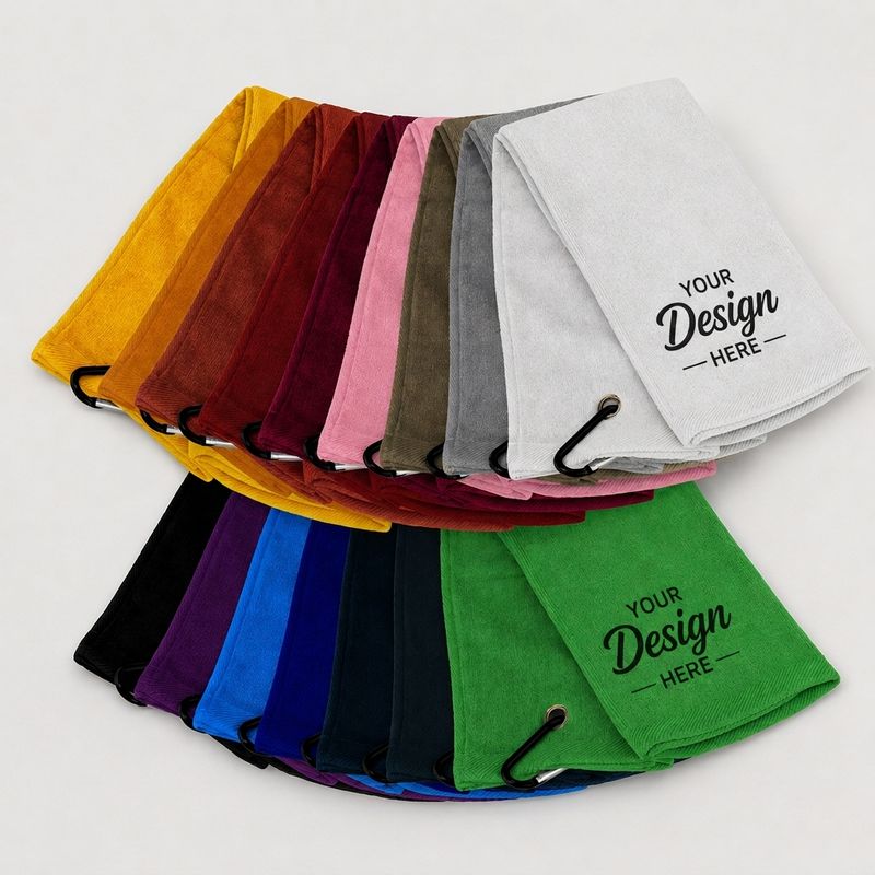Golfballs.com Tri-Fold Golf Towel - Hunter Green