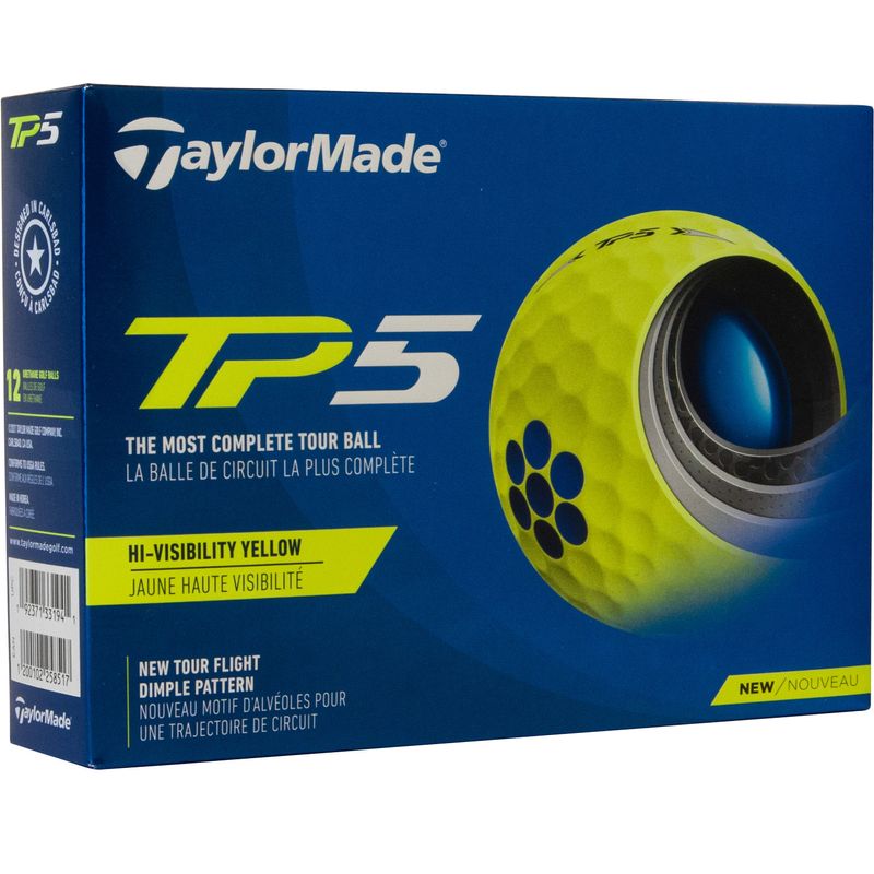 TaylorMade 2021 TP5 Yellow Golf Balls