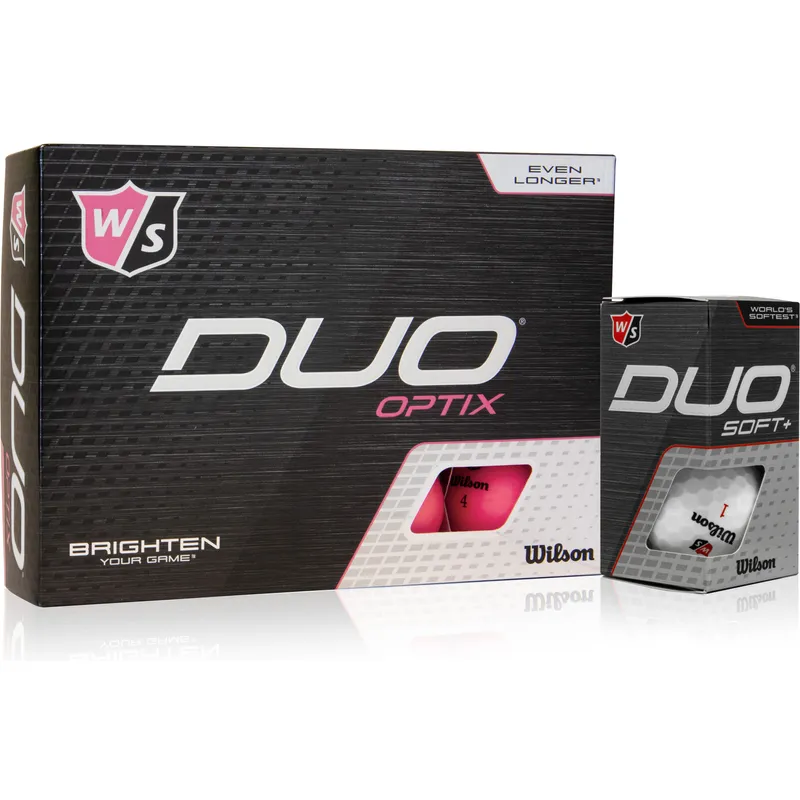 Wilson Staff Duo Soft Optix Pink Golf Ball w/ Free 2Ball Pack