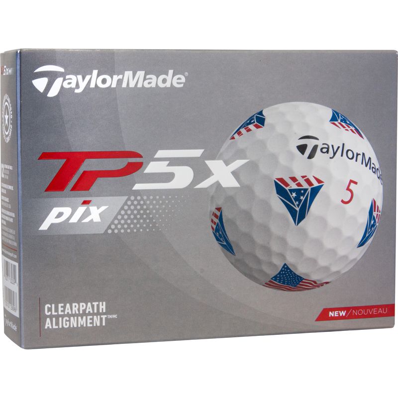 TaylorMade Prior Generation TP5x PIX USA 2.0 Golf Balls White