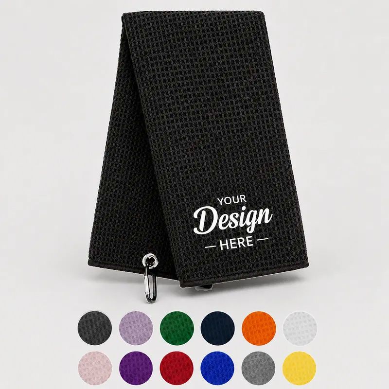 Golfballs.com Microfiber Tri-Fold Towel Green