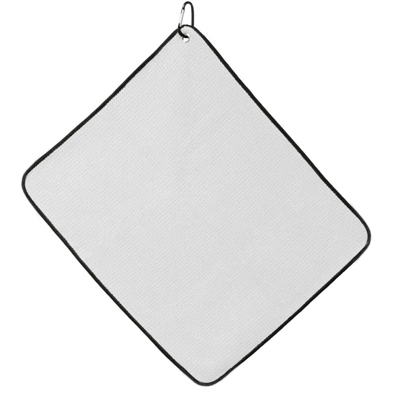 Golfballs.com Small Microfiber Towel White-Black