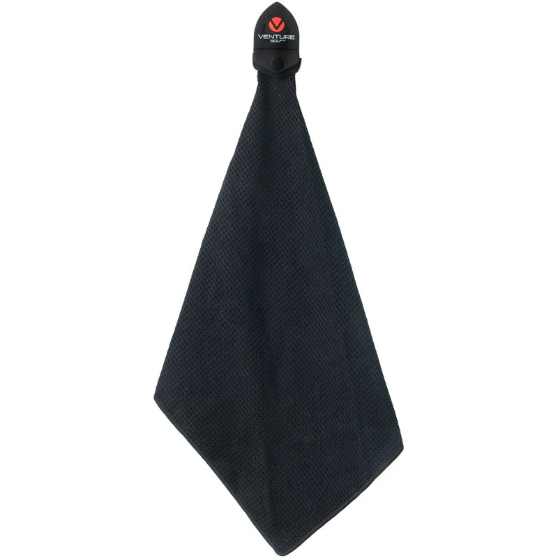 Venture Golf Microfiber Magnetic Towel - Black