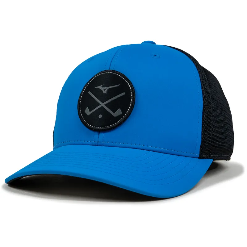 Unisex Meshback Golf Hat Polyester Crossed Clubs Embroidered Snapback Cap Crossed Clubs Meshback Golf Hat | Meshback Golf Cap for Men main image 3