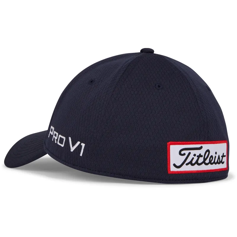 Casquette De Golf Titleist Tour Stretch Tech Pro V1 Bleu Marine L/XL Homme