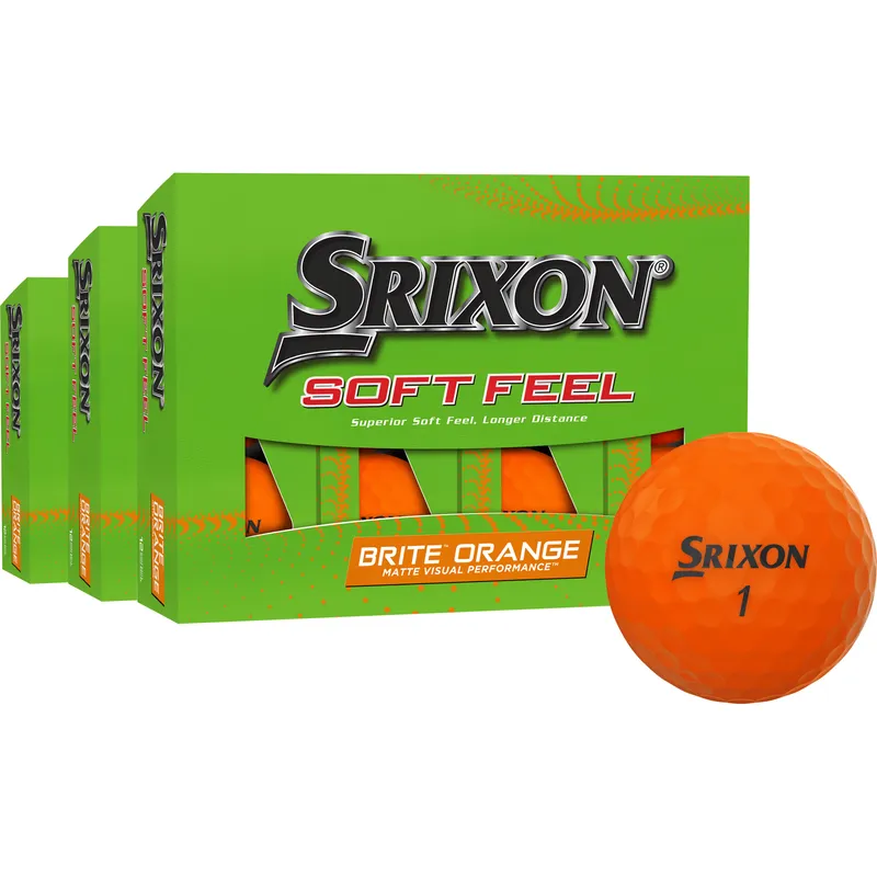 Srixon 2023 Soft Feel 13 Brite Orange Golf Balls Buy 2 DZ Get 1 DZ