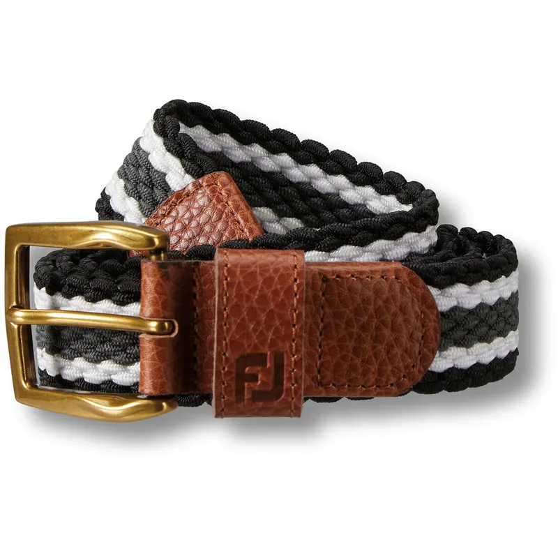 FootJoy Striped Braided Woven Belt 
