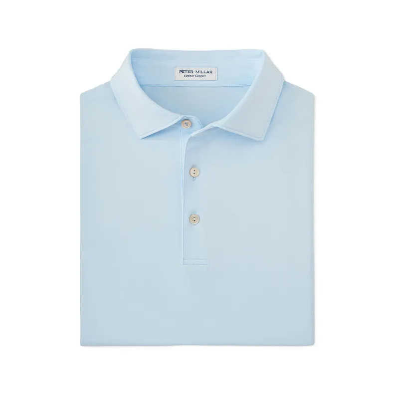 Peter Millar Solid Performance Self Collar Polo - Golfballs.com