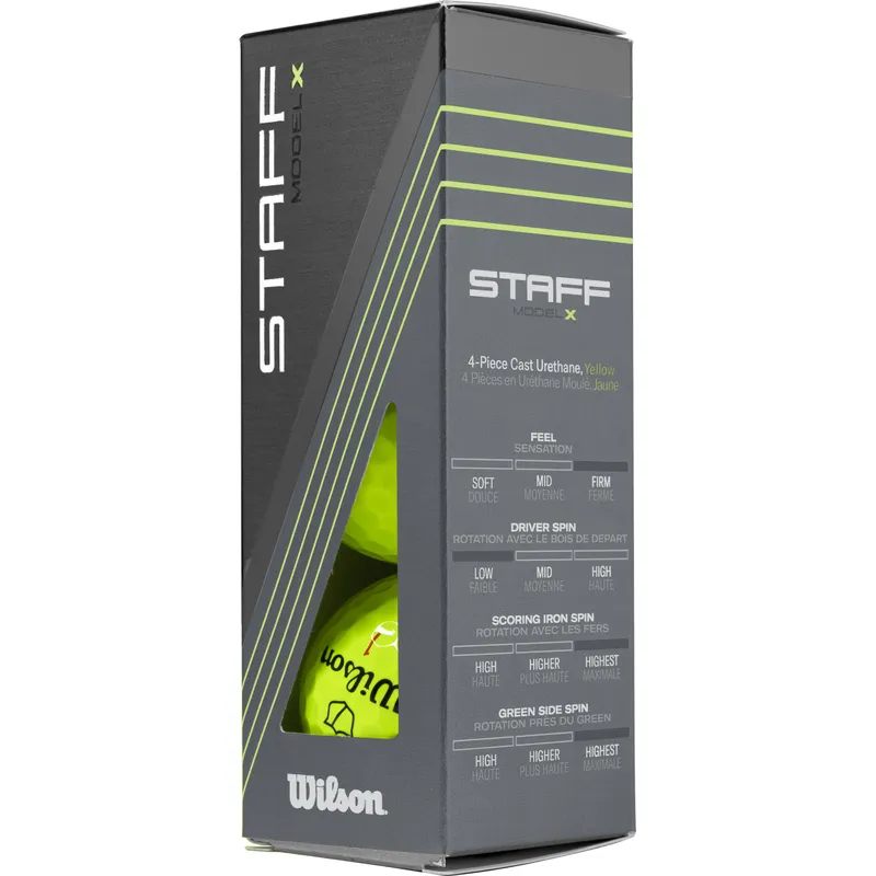 Wilson Staff Model X Yellow Golf Balls - Golfballs.com