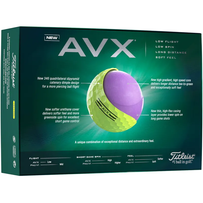 Titleist AVX Yellow Golf Balls - Golfballs.com
