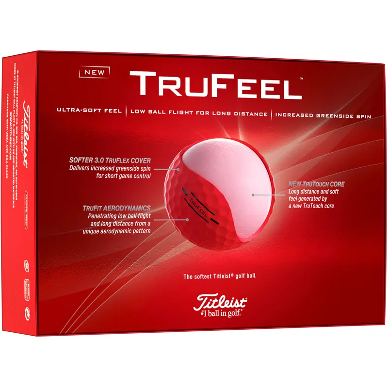 Titleist TruFeel Matte Red Golf Balls - Golfballs.com