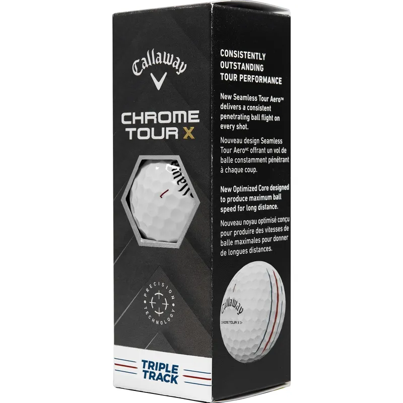 Callaway Chrome Tour X　トリプルトラック ゴルフボール3盒 Chrome Tour X Yellow Golf Balls