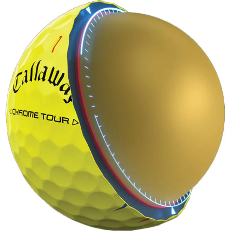 Callaway Golf 2024 Chrome Tour Triple Track Yellow Golf Balls