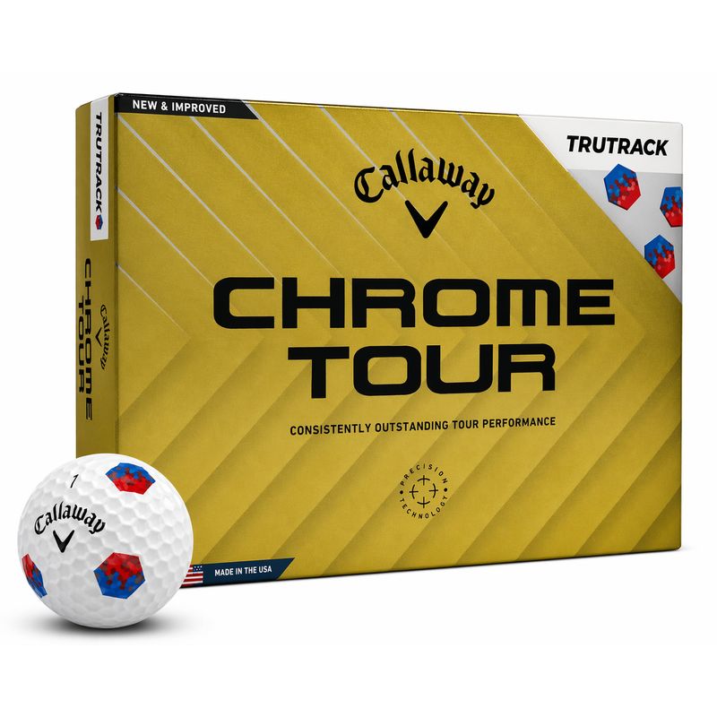 Callaway Golf 2024 Chrome Tour Blue/Red TruTrack Golf Balls