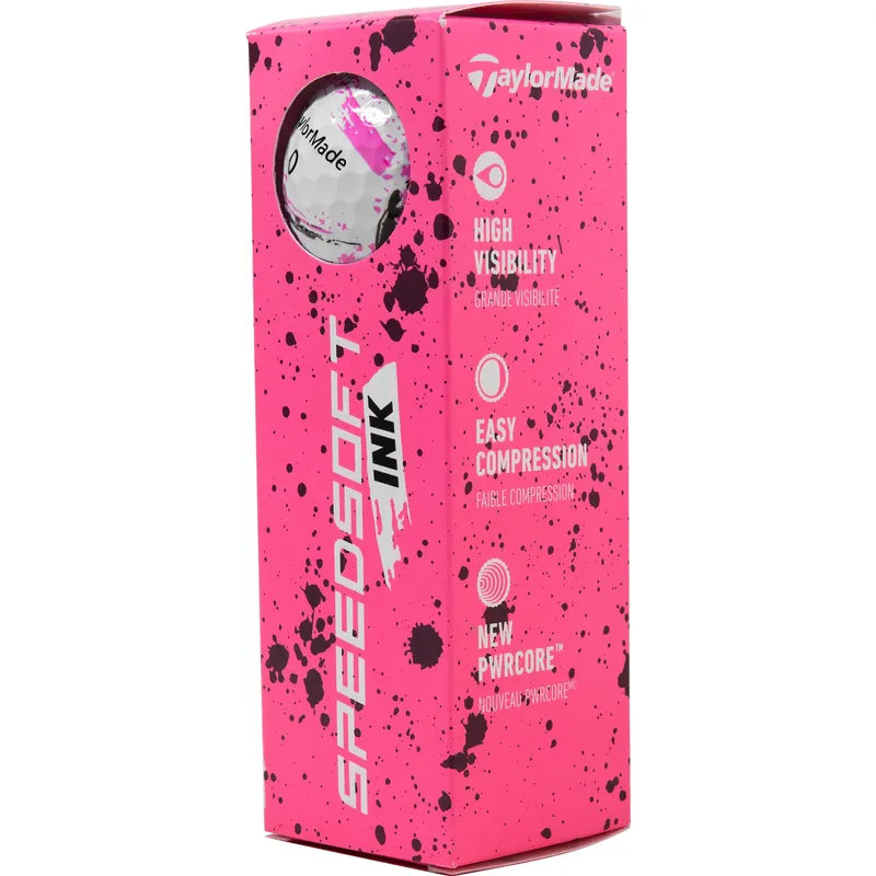 TaylorMade SpeedSoft Ink Pink Golf Balls - Golfballs.com