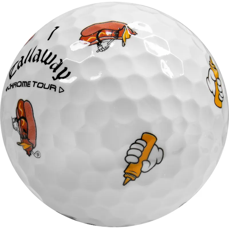 Callaway Golf Chrome Tour Truvis Hot Dog Golf Balls - Golfballs.com