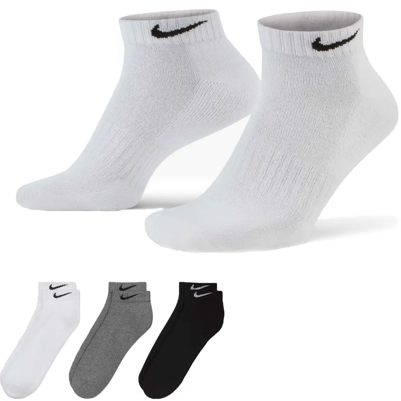 Nike Everyday Cushioned Training Low Socks 3 Pairs Golfballs