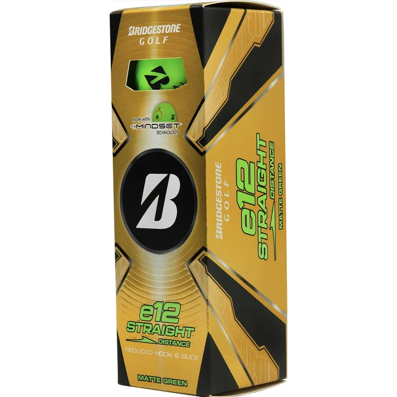 Bridgestone e12 Straight Matte Green Mindset Golf Balls - 2025