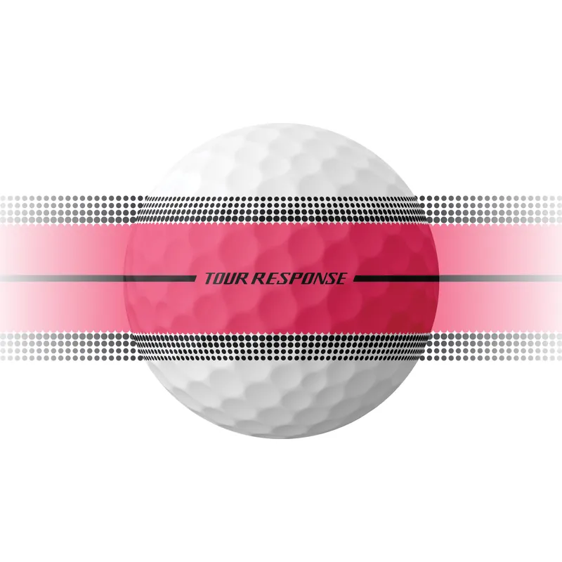 TaylorMade Tour Response Stripe Neon Pink Golf Balls - Golfballs.com