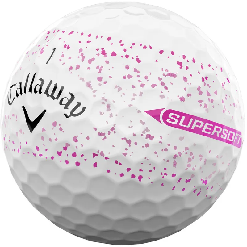 Callaway Golf Supersoft Splatter Pink Golf Balls - Golfballs.com