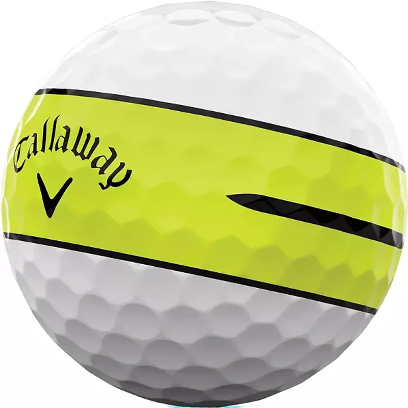 Callaway Golf 2024 Chrome Soft 360 Stripe Yellow Golf Balls