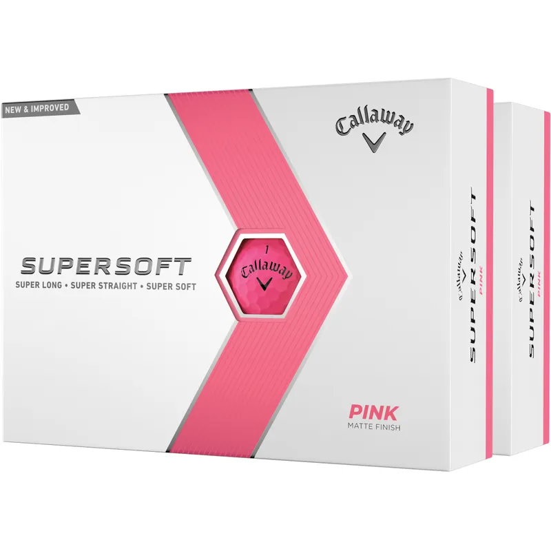 Callaway Golf Supersoft Matte Pink Golf Balls - Double Dozen
