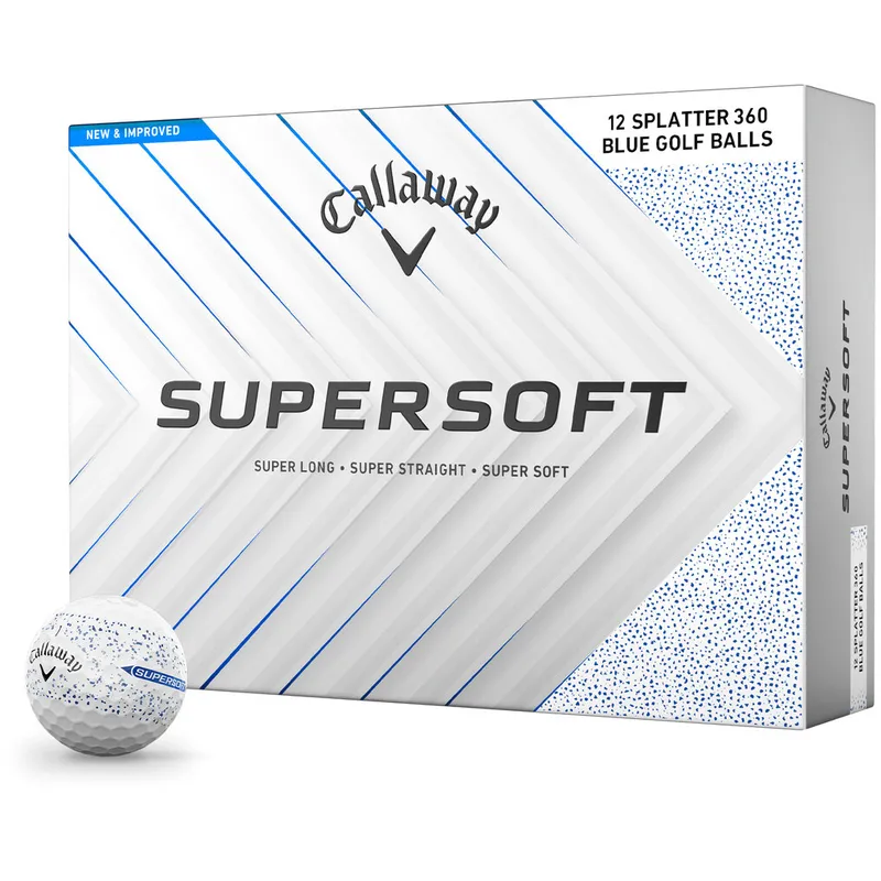 SUPER SONIC HI-BRID DISNEY ヘッドカバー ゴルフボール Callaway Golf Supersoft Splatter Blue Golf Balls - Double Dozen