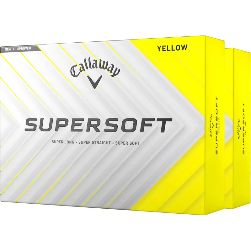 Callaway Golf Supersoft Yellow Golf Balls - Double Dozen - 2025 Model
