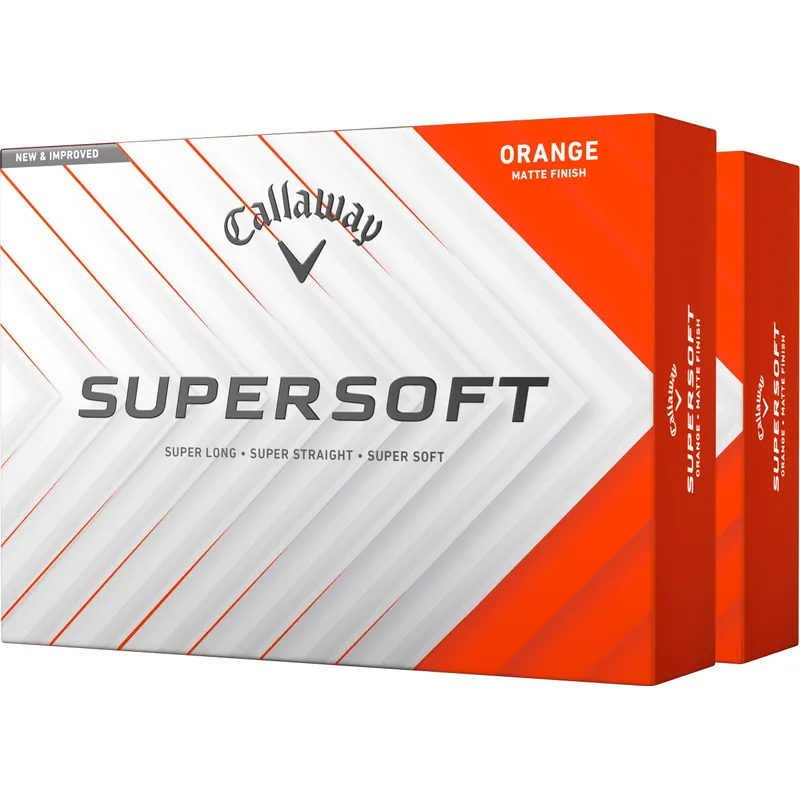 Callaway Golf Supersoft Matte Orange Golf Balls - Double Dozen - 2025 Model