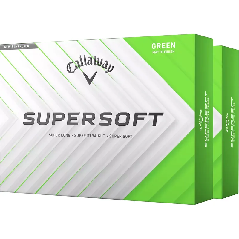 Callaway Golf Supersoft Matte Green Golf Balls - Double Dozen - 2025 Model