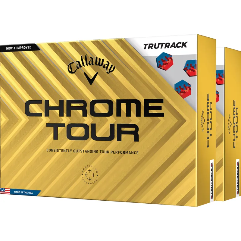 Callaway Golf Chrome Tour Blue/Red TruTrack Golf Balls - Double Dozen