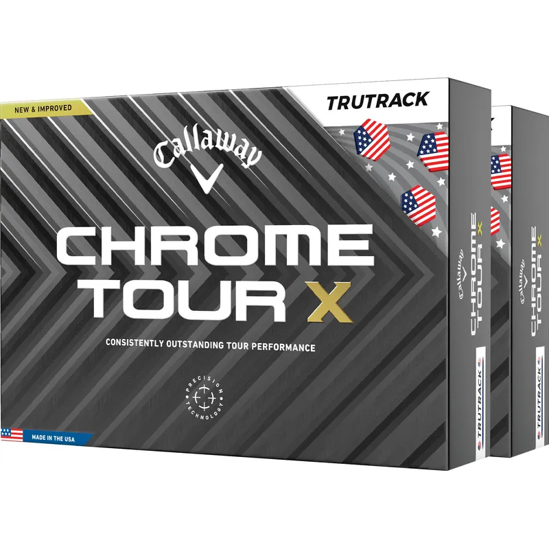Callaway Golf Chrome Tour X USA TruTrack Golf Balls - Double Dozen