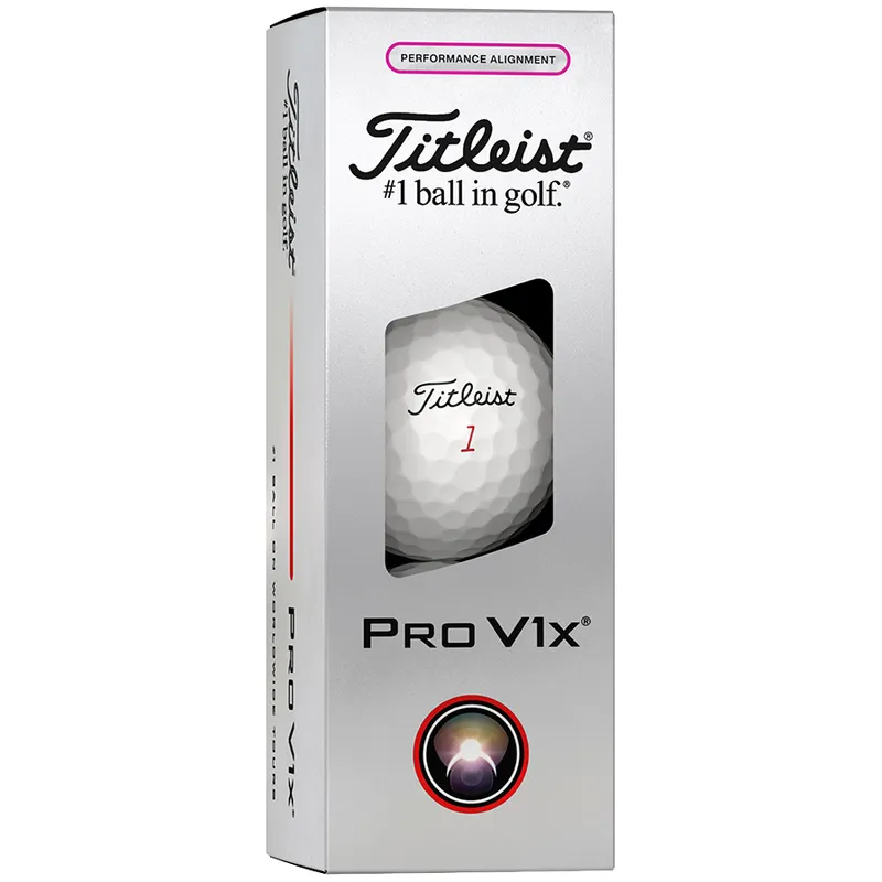 Titleist Pro V1x Aim Performance Golf Balls - Pink Ink - Golfballs.com