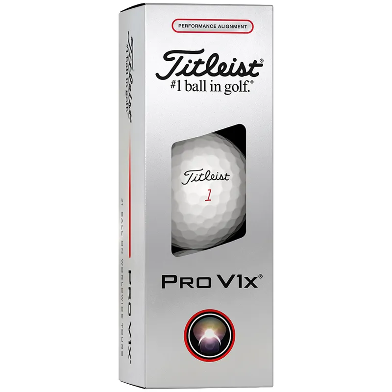 Titleist Pro V1x Aim Performance Golf Balls - Red Ink - Golfballs.com