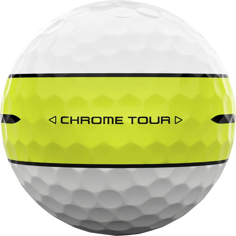Callaway Golf 2024 Chrome Tour 360 Stripe Yellow Balls - Golfballs.com