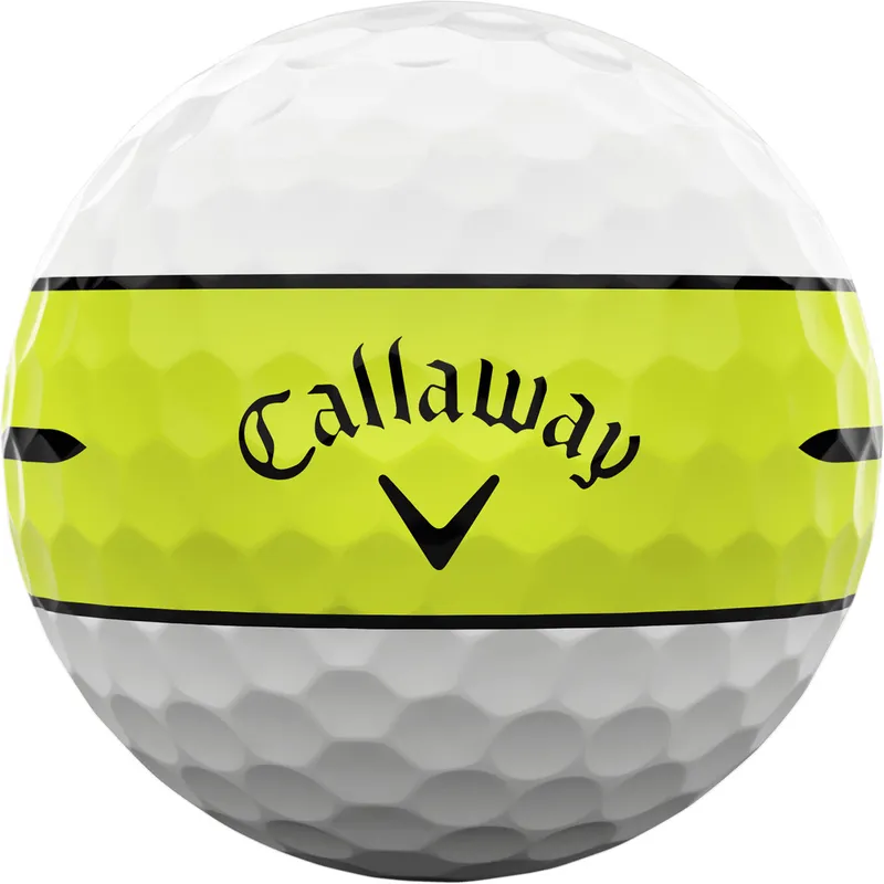Callaway Golf 2024 Chrome Tour X 360 Stripe Yellow Balls