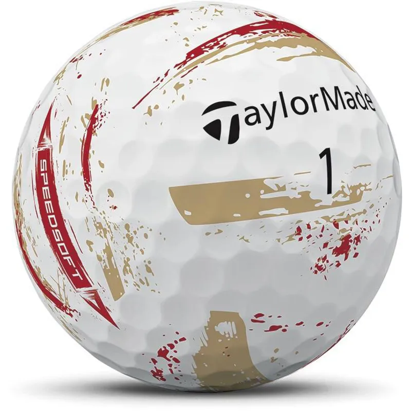 TaylorMade SpeedSoft NFL Ink Golf Balls - San Francisco 49ers