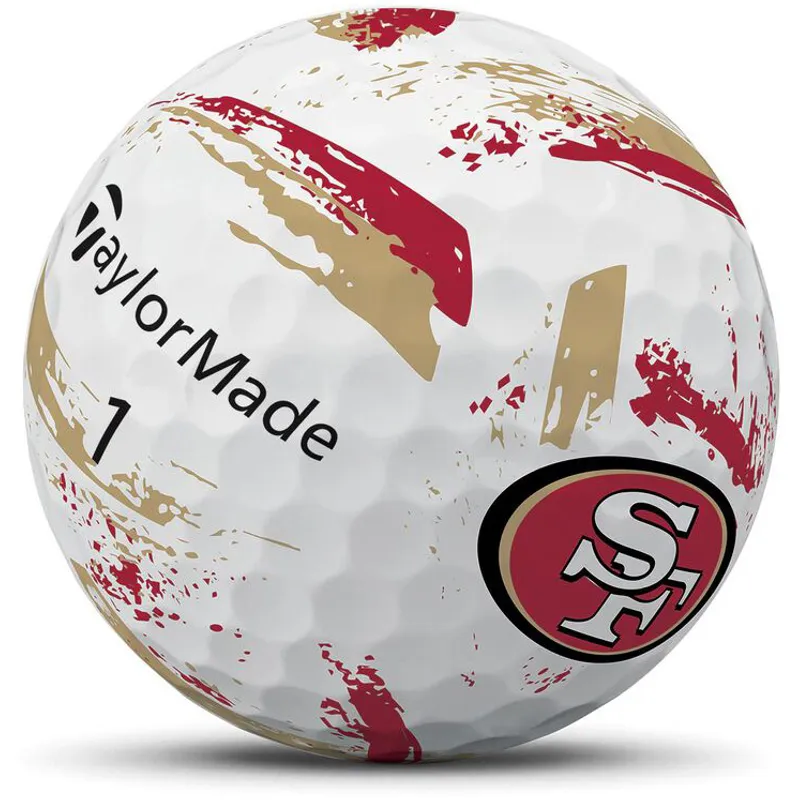 TaylorMade SpeedSoft NFL Ink Golf Balls - San Francisco 49ers