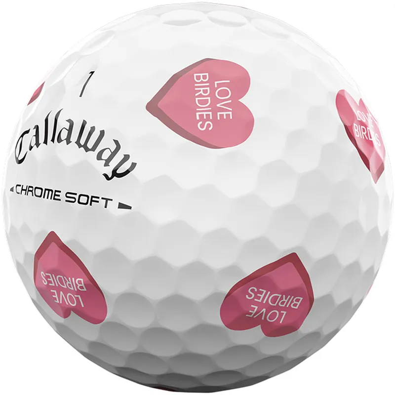 Callaway Golf Chrome Soft Hearts TruVis Golf Balls - 2026 Model