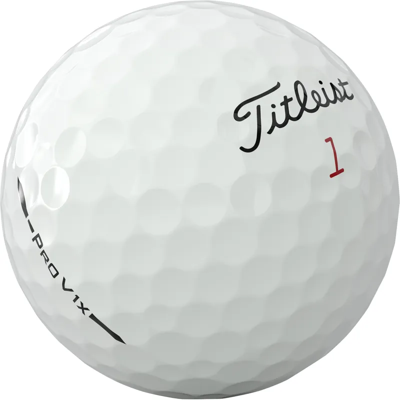 Titleist Pro V1x Left Dash Aim Performance Golf Balls - Red Ink